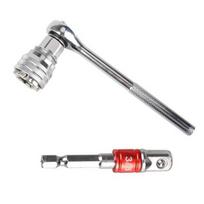 Adjustable Universal Socket Wrench Tool Set One-Handed Operation Multi-Function 10mm-19mm Drive Ratchet 3pcs