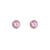 All-match Super Glitter Pink Diamond Earrings for Women's Temperament Gentle Style Simple Ear Bone Nails Small Sweet Simple Style gray