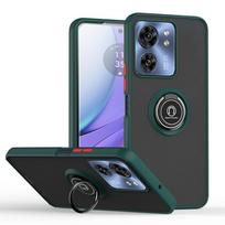Besisukantis dėklas su laikikliu Moto Edge 40 5G 40 Pro X40 Edge 30 Neo Ultra 20 Lite Edge G Stylus Pure Power Play piršto žiedo dangtelis For Moto G 5G 2023 tamsiai žalia spalva