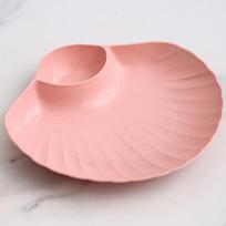 Kitchen Breakfast French Fries Plate With Seasoning Sub-Grid Household Snack Dry Fruit Plate Children Cute Table Spit Bone Plate