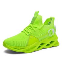 Vyriški Batai Kvėpuojantys Madingi Tinklelio Bėgimo Batai Vyrui Aukštos Kokybės Unisex Lengvi Teniso Batai Sportiniai Bėgimo Bateliai Vyrams 37 žalia