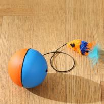 Smart Interactive Cat Toy Ball Automatic Rolling Balls Anti-Bite Cat Toys Indoor Cat Ball Toys Cat Teaser Ball Pet Cat Supplies beige