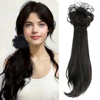 LISI HAIR  Synthetic Claw Clip In Ponytail New Chinese Style Ponytail Low Braid Hairstyle One-Piece For Women Daily Wear 45cm