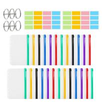 25PCS Waterproof PVC Pouches Clear Notebook Binder Document Filing Bags with Zippers Folders and Three Rings Binders yellow