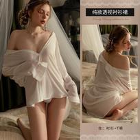 Xianyi Erotic Underwear Sexy Chiffon Boyfriend Pajamas Pure Desire Free Uniform Temptation Transparent Passion Clothes 498 one size fits all balta