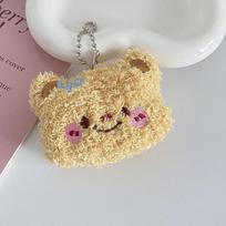 Mielas pliušinis sviestinis lokys raktų pakabukas moterims mergaitėms Animacinis Kawaii raktų pakabukas Unikalus dizainas Automobilio raktų grandinėlės