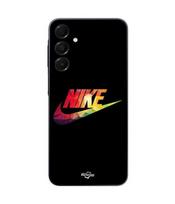 Case For Samsung Galaxy A15 colorful nike logo black front Maniacase juoda