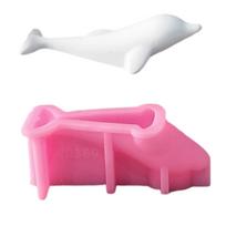 Multipurpose Sturdy Silicone Dolphin Candle Holder Mould Set Portable for Resin Plaster Craft Supplies Assorted Sizes