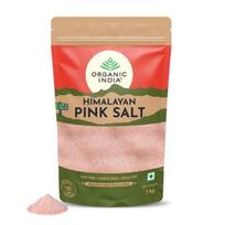 Organic India Rožinė akmens druska, 1 kg maišelis red