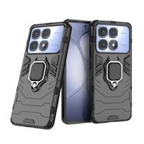 For Xiaomi POCO X6Pro X6 Pro 5g Back Cover Phone Case Shockproof Armor Anti-Fall Metal Ring Holder Magnetic Protect Funda Coque CHINA&Xiaomi POCO X6Pro 5g juoda