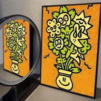 Grafiti-Menas Mr Doodle Sienos Meno Plakatų Spaudiniai Nordic Estetikos Paveikslas Tapyba Svetainei Namams Barui Žaidimų Kambariui Berniuko Kambario Dekoravimui 21cm×30cm NoFrame