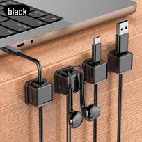 Stylish Cable Organizer: Desktop & Car Charging Clip Holder juoda