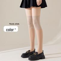 Women's Summer Anti-Snagging Air-Conditioned Knee-Length Knee-Pad Stockings Without Glue beige
