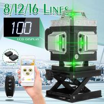 Daugiafunkcinis 4D 8/12/16 linijos Lazerinio lygio įrenginys APP Control Line 360 ​​savaime išsilyginantis funkcija su profesionaliais priedais 8 Lines