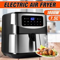 1800 W išmanioji gruzdintuvė namuose Be aliejaus Oro gruzdintuvė Skrudintuvas Orkaitė Didelės talpos gruzdintų bulvyčių mašina 7,5 l LCD skaitmeninė oro gruzdintuvė