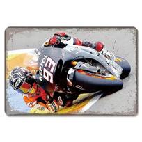 Vintažiniai metaliniai skardos ženklai Motorinių sporto plakatai Dekoras Motociklų lenktynės Retro metalinė plokštelė Sienų meno dekoras garažui, barui 20x30cm rožinė raudona spalva