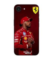 Maniacase Iphone 16E Case Lewis Hamilton - Official Ferrari Wallpaper juoda