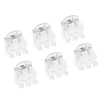 100 vnt permatomų sodo augalų segtukų skaidraus plastiko 6 letenų orchidėjų gnybtas, laipiojantis gėlių stiebu, dekoratyvinis atramos fiksatorius 100Pcs white