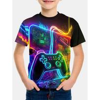 Child T-shirt Children Top Shirts Cool Game Controller Short Sleeve Korean Children's Clothes 2024 Kids Spring Clothes Tops Boy 100