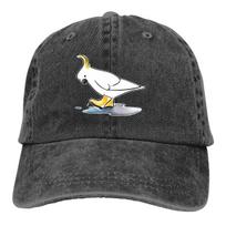 Washed Men's Baseball Cap Cockatoo Rain Shoes Trucker Snapback Caps Dad Hat Parrot Birds Pet Golf Hats Adjustable juoda