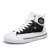 Aukštakulniai drobės sportbačiai Vyriški Madingi Laisvalaikio Mėlyni Espadrilles Vyriški Tendencija Kvėpuojantys Suvarstomi Vyriški Vulkanizuoti Batai tenis masculino 39 black