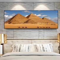 Peizažas Egipto dykuma Piramidė Drobės tapyba Plakatai ir spaudiniai Cuadros Sienų menas Paveikslai Svetainė Namų dekoras Be rėmo 20*40cm