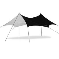 Mountainhiker Large Tarp 640 x 565cm Silver Coated 210D Polyester UV Protection Waterproof 3000mm Durable Outdoor Camping Tarp Shade Tarp Beach Shade juoda