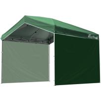 FIELDOOR One Touch Tarp Tent Side Sheet Set of 2 Brown Frame Triangular Gable Roof Highly Water Resistant Prevents Leakage Shielding Sturdy Steel žalia