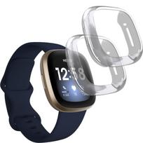 Coque compatible Fitbit Versa 3 - Fitbit Sense [Lot 2] Protection TPU Souple étui transparent Phonillico®