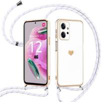 Case - Xiaomi - Redmi Note 12 - Soft Silicone - Heart Pattern - Adjustable Cord