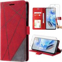 Coque - E.F.Connection - pour Redmi Note 12 Pro 5G - Cuir PU - Portefeuille - Support réglable