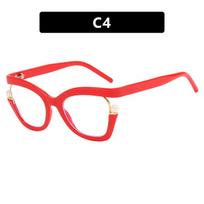 Pearl Irregular Glasses Frame Anti-Blue Light Women'S Flat Glasses Glasses Frame Concave Shape as shown raudona