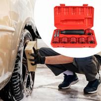 Automotive Wheel Stud Cleaner Tool Set Cleaning Pneumatic Use Removing Rust Debris for Car black
