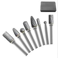 8 vnt. volframo plieno šlifavimo galvutė 6 mm karbido mini grąžtas deimantiniai frezai medžiagų priedai rotacinis dildė metalo freza įrankis Pack of 1