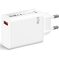 67W Fast Charger - E.F.CONNECTION - Compatible Xiaomi and Redmi - USB-A - Optimal protection - Ultra fast balta