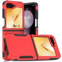 Case for Samsung Galaxy Z Flip 6, Ultra-Resistant Hard Full Protection - Red