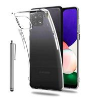 Protective Case - VCOMP - Samsung Galaxy A22 5G - UltraSlim - Transparent - Includes Stylus balta
