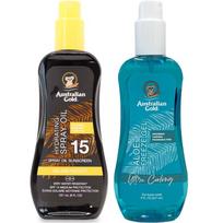 Australian Gold SPF15 Protective spray oil + Aloe Freeze Gel