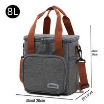 Didelė Nešiojama Izoliuota Šaldymo Dėžė su Aliuminio Folija ir Ledo Paketu - Vandeniui Atspari ir Sustorinta, skirta Naudoti Namuose Handheld Insulated Bag