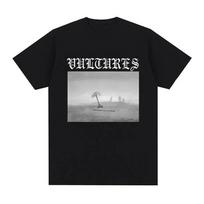 Kanye West Vultures nauja daina ir albumo viršelis marškinėliai Unisex Moterys Harajuku Gothic Laisvi marškinėliai Hip Hop Punk Stilius Marškinėliai Gatvės drabužiai Unisex L