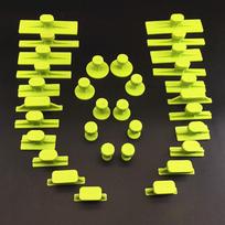 Dent Puller Tabs, 32Pcs Paintless Dent Removal Kit Pulling Tabs Compatible With T Slide Hammer, For Small Dents, Dings, Hail Damage Removal Tools žalia