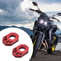 1 Pair Dirt Bike Rear Axle Blocks Chain Tensioner Adjuster Aluminum Alloy for Crf250L raudona