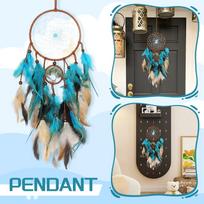 Handmade Beautiful Feather Night Wall Hanging Room Home Decoration Gift One Size mėlyna