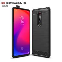 Wolfrule Dėklas Xiaomi Mi 9T Pro Dėklas Xiaomi 9T Atsparus smūgiams Guminis Silikoninis Bamperis Anglies Pluošto Dangtelis Xiaomi 9T Pro Dangtelio Dėklas Redmi K20 juoda