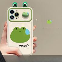 Suitable for Huawei Mate60pro Frog Doll Pendant P50/30 Flip Mirror Honor 90/80 Mobile Phone Case for Women Huawei p60