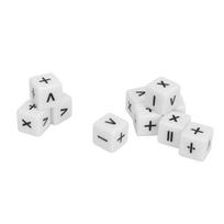 20pcs Teaching Dice Set Math Operation Dice Mathematical Operation Dices Math Teaching Classroom white