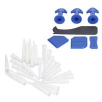 Caulking Tool Kit Sealant Finishing Silicone Nozzles Scraper Plates Set for Kitchen Bathroom Floor