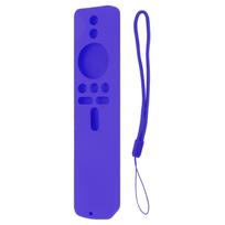 Silicone Protective Cover for Xiaomi TV Stick 4K Anti Slip Remote Control Case with Lanyard Gray violetinė
