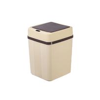 Šiukšliadėžė 12L Išmanus jutiklis Stabilus dangtis Paprastas stilius Automatinė bekontaktė šiukšliadėžė skirta Khaki beige