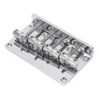 4 stygų elektrinio bosinio gitaro tiltelis Metalinis Vintažinio stiliaus Fiksuotas gitaros tiltelis su balneliu 86MM gray